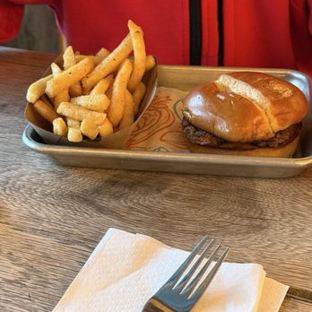 Hushpuppies Seafood Kitchen - Kid's Hamburger & Fries - Seafood Near Me - Summerville, South Carolina Hushpuppies Seafood Kitchen - Kid's Hamburger & Fries - Seafood Near Me - Summerville, South Carolina