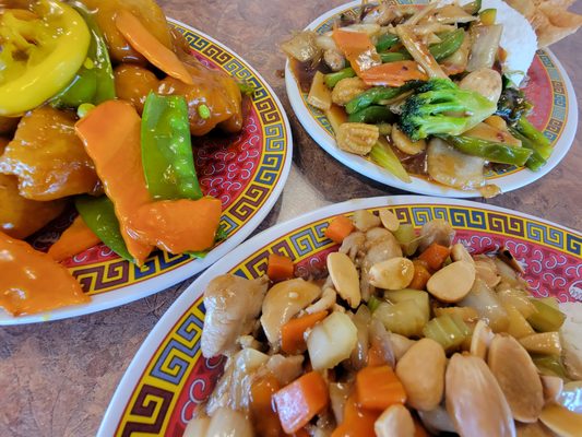 Photo of Rice Bowl - Omaha, NE, US. three plates of food on a table