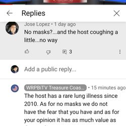 Wpri-Tv - Rude response towards my comment for being too closed without masks on interviews.