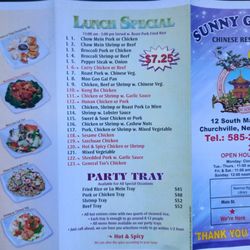 Sunny Garden - Menu September 2023