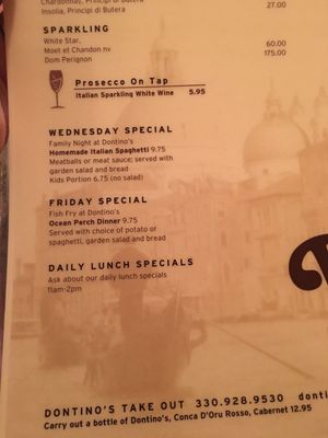 Menu photo 5 Dontino's Italian Restaurant Akron, OH Menu photo 5 Dontino's Italian Restaurant Akron, OH