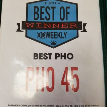 Pho 45 - Hahaha.... yeah, right. This wouldn't even be best pho in Las Vegas. - Vietnamese Near Me - Garden Grove, California Pho 45 - Hahaha.... yeah, right. This wouldn't even be best pho in Las Vegas. - Vietnamese Near Me - Garden Grove, California