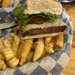 Fish Hook Grill - Half of my Prime Rib special ...I'd already downed the first half.