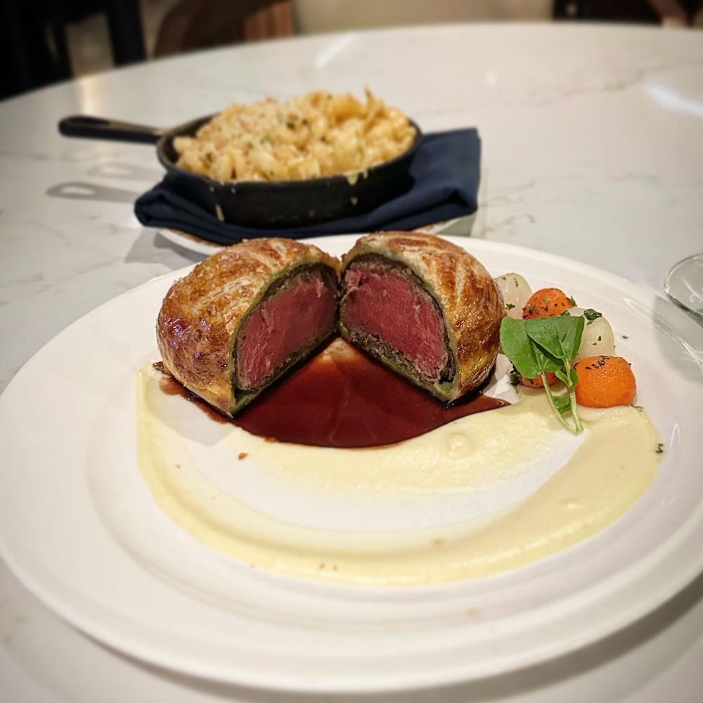 Ramsay's Kitchen - Beef Wellington; mac and cheese - New American Near Me - Las Vegas, Nevada Ramsay's Kitchen - Beef Wellington; mac and cheese - New American Near Me - Las Vegas, Nevada