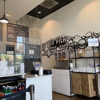 Go Fish Poke Bar - the counter and menu - Japanese Near Me - San Jose, California
