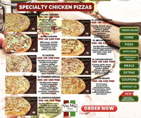 Menu photo 1 Via Mia Pizza San Jose, CA Menu photo 1 Via Mia Pizza San Jose, CA