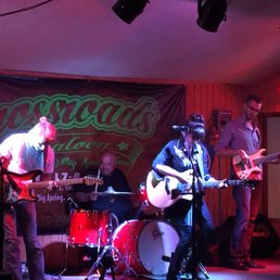 a band playing on stage