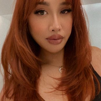 Jasmine Soleil Hair - Copper with Layered Cut + Bangs - Hair Stylists Near Me - Arcadia, California Jasmine Soleil Hair - Copper with Layered Cut + Bangs - Hair Stylists Near Me - Arcadia, California