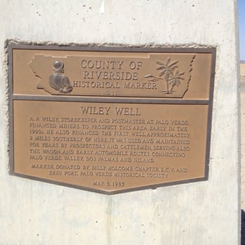 Wiley's Well Rest Area - Historical marker - Rest Stops Near Me - Blythe, California Wiley's Well Rest Area - Historical marker - Rest Stops Near Me - Blythe, California
