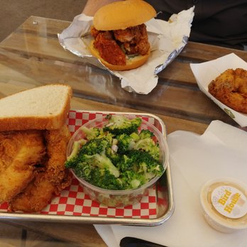 BirdHouse - Chicken Tenders w/ broccoli salad side & chicken sandwich (spicey) with a full wing - Chicken Shop Near Me - Page, Arizona BirdHouse - Chicken Tenders w/ broccoli salad side & chicken sandwich (spicey) with a full wing - Chicken Shop Near Me - Page, Arizona
