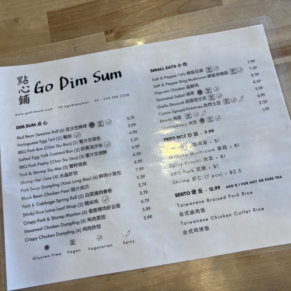 Go Dim Sum - menu April 2026 - Dim Sum Near Me - Tucson, Arizona