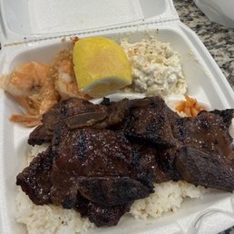 Garlic shrimp and kalbi Garlic shrimp and kalbi