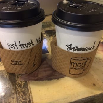 MOD Coffeehouse - Just Trust Me -- the barista makes you whatever he/she feels like making you that's from the menu. The Shamrock is amazing! - Coffee & Tea Near Me - Galveston, Texas