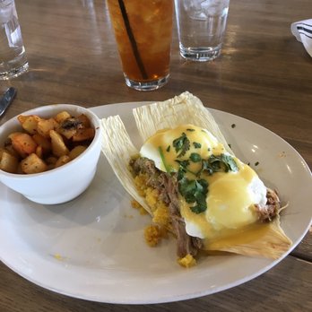 Hash Kitchen - Tamales and eggs... more like a sweet corn risotto - Breakfast & Brunch Near Me - Chandler, Arizona Hash Kitchen - Tamales and eggs... more like a sweet corn risotto - Breakfast & Brunch Near Me - Chandler, Arizona