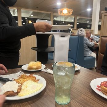 Denny's - A robot waiter assistant brought out our food, which was different and kind of cool! - Breakfast & Brunch Near Me - Rock Springs, Wyoming Denny's - A robot waiter assistant brought out our food, which was different and kind of cool! - Breakfast & Brunch Near Me - Rock Springs, Wyoming