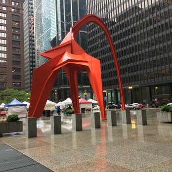 Federal Plaza - Behind the Flamingo Sculpture - Shopping Centers Near Me - Chicago, Illinois