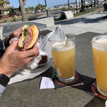 Andy's Local Market - Henhouse draft beer with a pastrami cheddar cheese toasted sandwich - Grocery Near Me - San Rafael, California