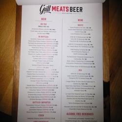 Grill Meats Beer - Drink menu