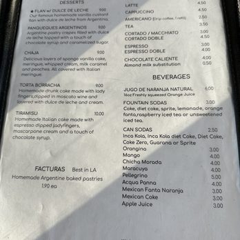 Mercado Buenos Aires - Menú 12/2023 - Argentine Near Me - Van Nuys, California
