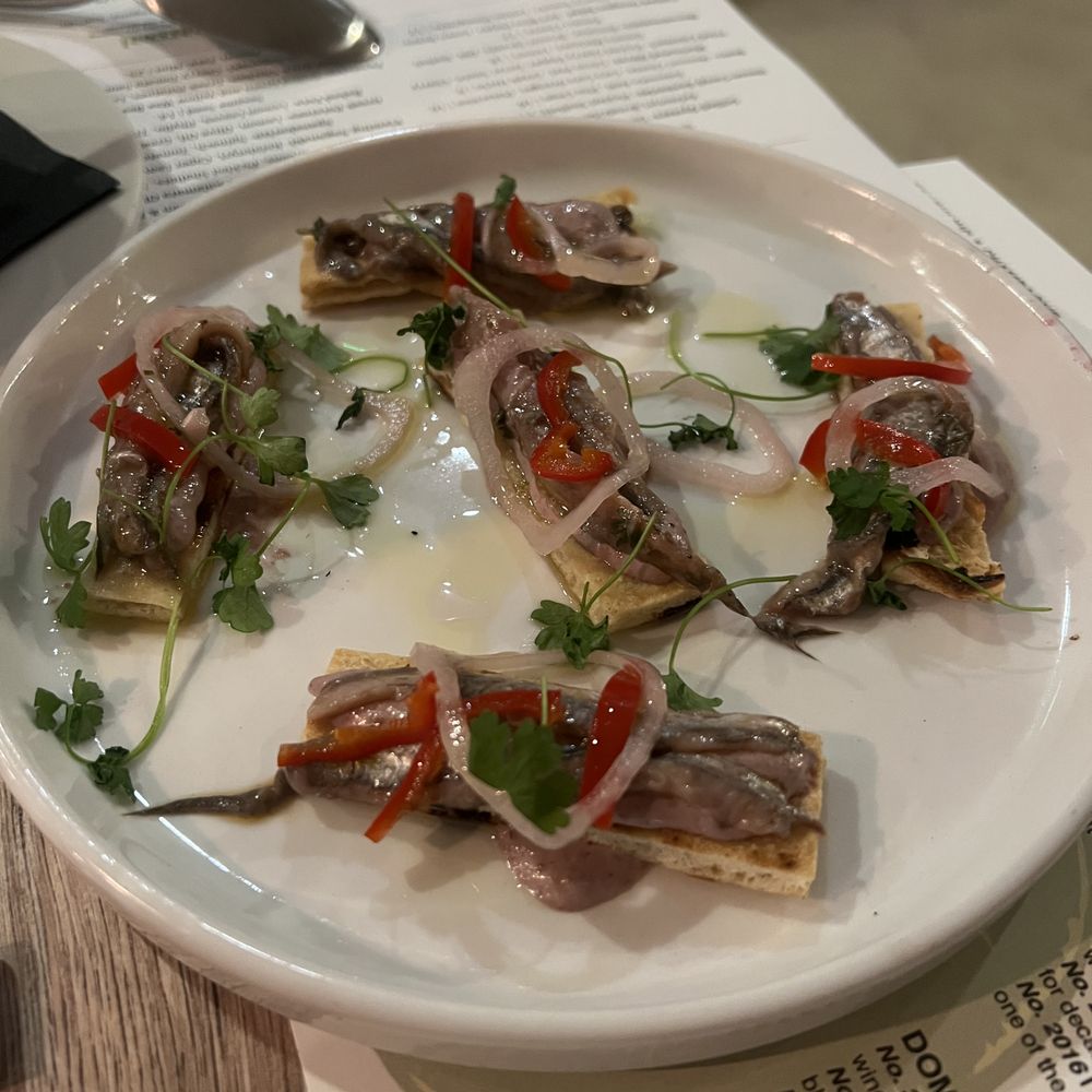 Kouklas - house marinated anchovies - Greek Near Me - Niles, Illinois
