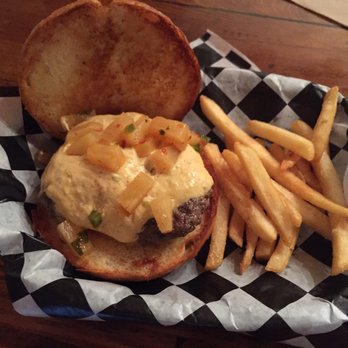 Grubsteak Cafe At Monument Lake - "Burger with pineapple"10$ - Cafes Near Me - Weston, Colorado