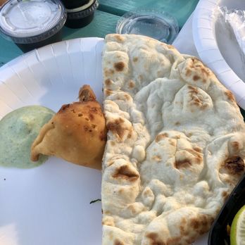 Coastal Curry & Grills - 2 Veg Samosa and Naan - Indian Near Me - Galveston, Texas