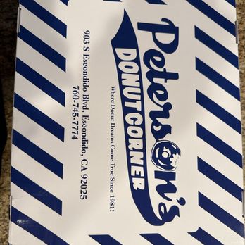 Peterson's Donut Corner - Get a box today. I don't think it'll hold a dozen. You might have to get two.! - Donuts Near Me - Escondido, California