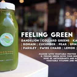 Packed with 7 different leafy greens this juice was designed to feel green but taste delicious
