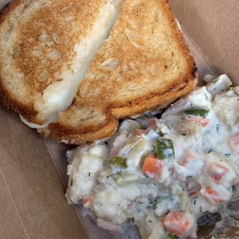 Juliet - Grilled cheese w/ shallot jam and side of Potato Salad - Cafes Near Me - Somerville, Massachusetts