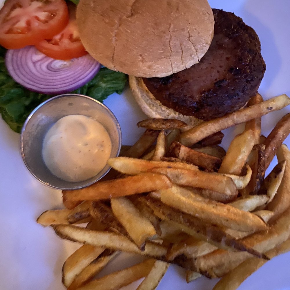 Vegan Burger with vegan aioli - so good!! Vegan Burger with vegan aioli - so good!!