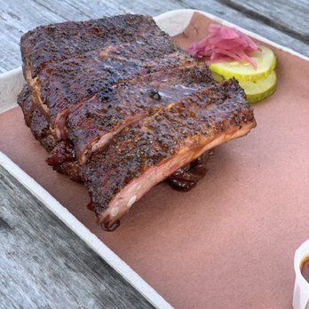Pitchfork Barbecue - Half rack of st.louis spare ribs - Food Trucks Near Me - Pine Island, New York Pitchfork Barbecue - Half rack of st.louis spare ribs - Food Trucks Near Me - Pine Island, New York
