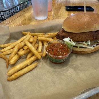 The Outsider - Hot Peck Chicken Sando - Burgers Near Me - Manistee, Michigan
