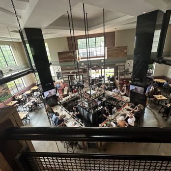 Wood Stack Pizza Kitchen - Metuchen - View from upstairs table (not great if you've got a fear of heights ) - Pizza Near Me - Metuchen, New Jersey Wood Stack Pizza Kitchen - Metuchen - View from upstairs table (not great if you've got a fear of heights ) - Pizza Near Me - Metuchen, New Jersey