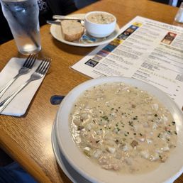 Bowl and cup of clam chowder Bowl and cup of clam chowder