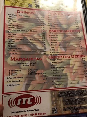 Menu photo 7 El Tapatio Porterville, CA