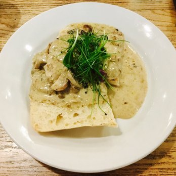 The Village - Delicious creamy mushrooms on Peel & Stone ciabatta (natch) - Bars Near Me - Birmingham, XWM