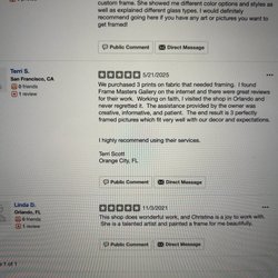 Frame Masters Gallery - Reviews hidden but thankful for : ) thank you guys!