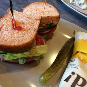 Panera Bread - Mediterranean veg sandwich, pickle, baked chips - Sandwiches Near Me - Deptford, New Jersey