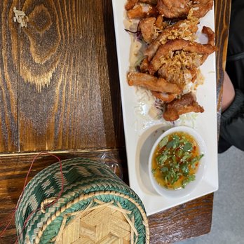 Cafe Khao Neow Sticky Rice - Deep fried pork with sticky rice - Laotian Near Me - Wasilla, Alaska Cafe Khao Neow Sticky Rice - Deep fried pork with sticky rice - Laotian Near Me - Wasilla, Alaska