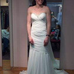 Bridal and Prom Discount Warehouse - Ignore my ridiculous expression, it was getting late in the day.  Pretty dress though!!