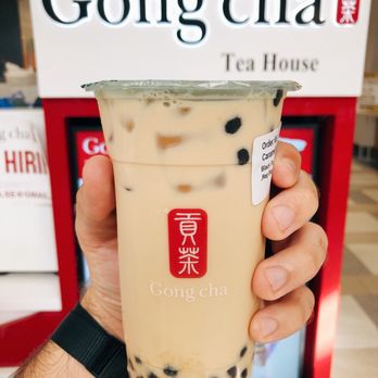 Gong Cha - Large Caramel Milk Tea with black pearl boba; $5.88 - Bubble Tea Near Me - Dunwoody, Georgia Gong Cha - Large Caramel Milk Tea with black pearl boba; $5.88 - Bubble Tea Near Me - Dunwoody, Georgia