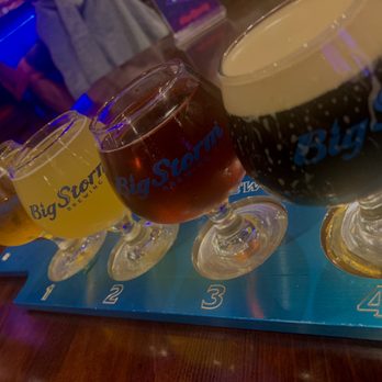 Big Storm Brewery- Clearwater - Beer Flight: #1 Kolsch #2 Key Lime Wheat #3 Wavecrusher (this name might be wrong) #4 Oats N Hoses (this name might be wrong) - Breweries Near Me - Clearwater, Florida Big Storm Brewery- Clearwater - Beer Flight: #1 Kolsch #2 Key Lime Wheat #3 Wavecrusher (this name might be wrong) #4 Oats N Hoses (this name might be wrong) - Breweries Near Me - Clearwater, Florida
