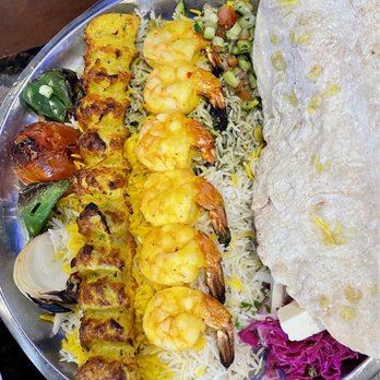Noon O Kabab - Shrimp and Joujeh Koubideh - Persian/Iranian Near Me - Chicago, Illinois