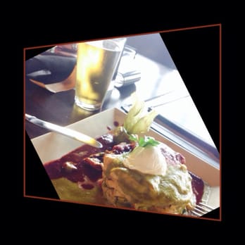 Yard House - Stacked Chicken Enchilada Plate with a Stella - New American Near Me - Costa Mesa, California
