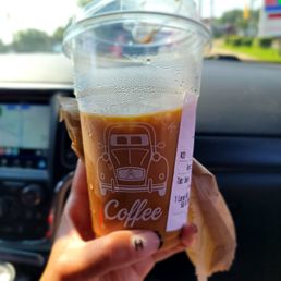 New Orleans iced coffee with oat milk.
