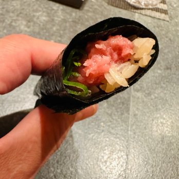 Sekai Omakase - Salmon hand roll - Sushi Bars Near Me - New York, New York Sekai Omakase - Salmon hand roll - Sushi Bars Near Me - New York, New York