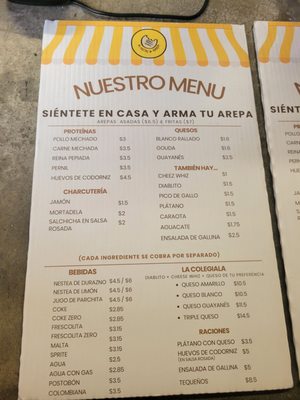 Menu photo 2 Las Arepas De Maria Miami, FL
