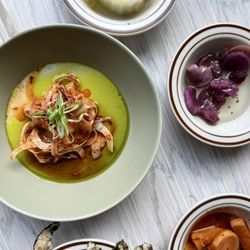 Damgeuda - Egg custard (gyeranjjim) with banchan