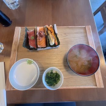 Oh Banzai - Tuna wasabi, Salmon chili oil crunch, spicy mayo snow crab - Japanese Near Me - Gardena, California Oh Banzai - Tuna wasabi, Salmon chili oil crunch, spicy mayo snow crab - Japanese Near Me - Gardena, California