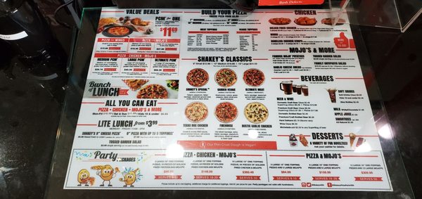 Menu photo 8 Shakey's Pizza Parlor Escondido, CA